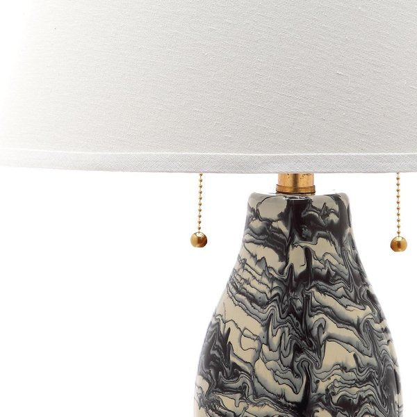 Safavieh Color Swirls 28-Inch H Glass Table Lamp Set Of 2 - Black - Image 3