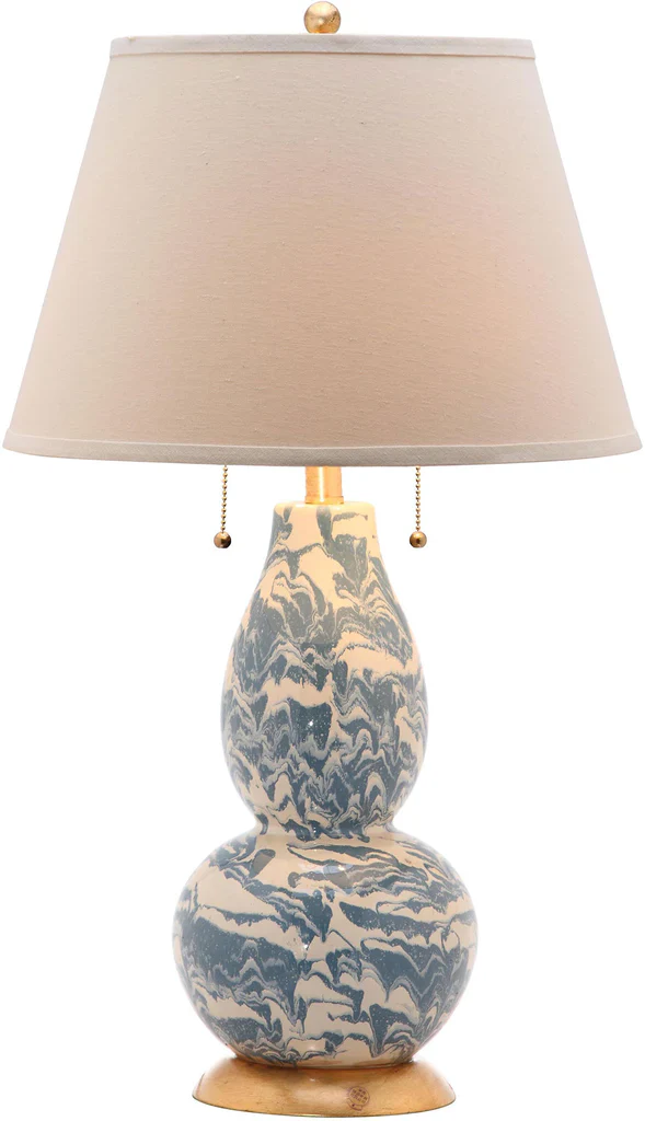 Safavieh Color Swirls 28-Inch H Glass Table Lamp Set Of 2 - Light Blue - Image 2