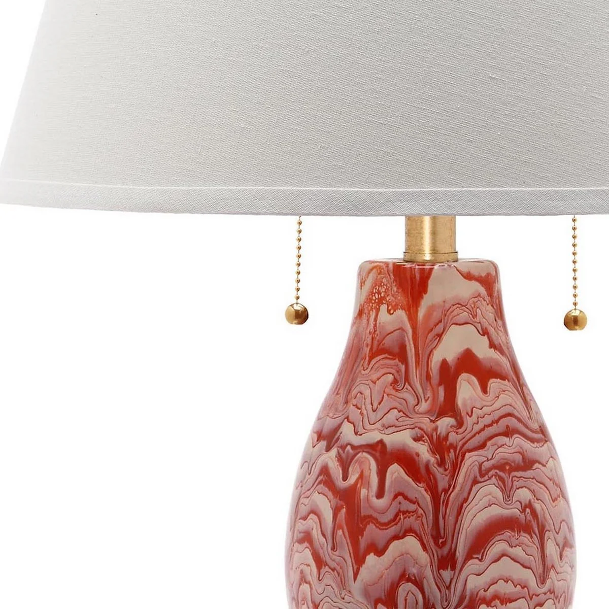 Safavieh Color Swirls 28-Inch H Glass Table Lamp Set Of 2 - Orange - Image 3