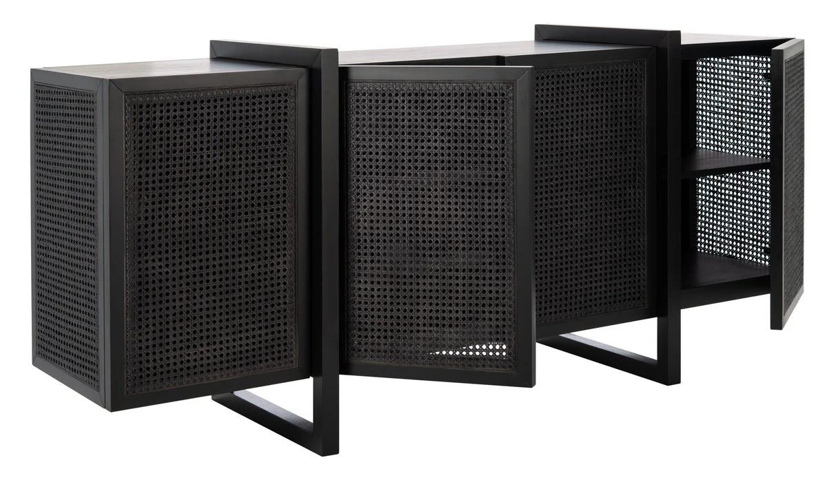 Safavieh Cordelia Rattan Sideboard - Black - Image 3