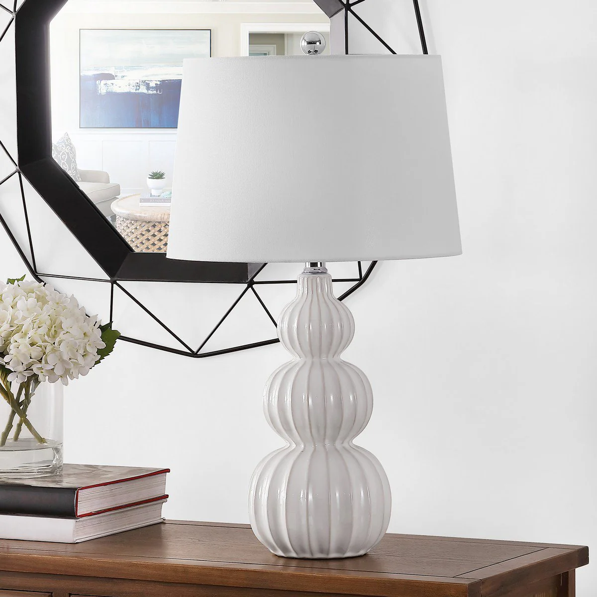 Safavieh Corina Ceramic Table Lamp - White - Image 3