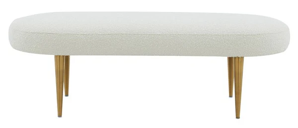 Safavieh Corinne Oval Bench - Ivory - Image 2