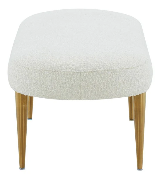 Safavieh Corinne Oval Bench - Ivory - Image 3