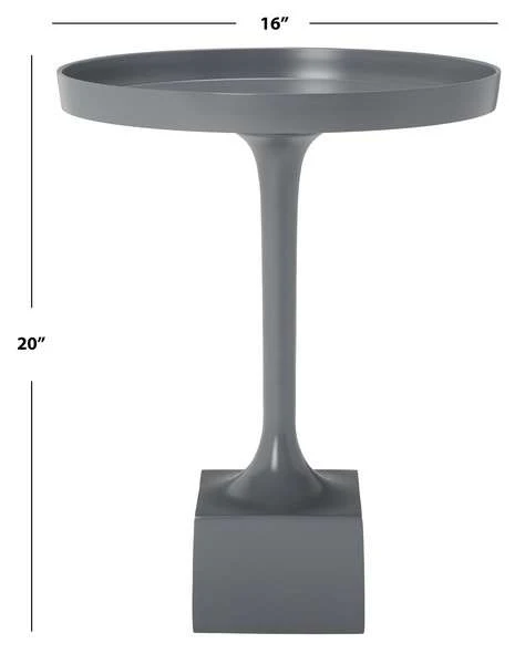 Safavieh Corvus Round Side Table - Dark Gray - Image 3