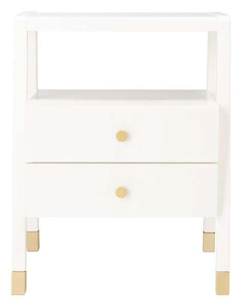 Safavieh Cove 2 Drawer 1 Shelf Accent Table - White - Image 2