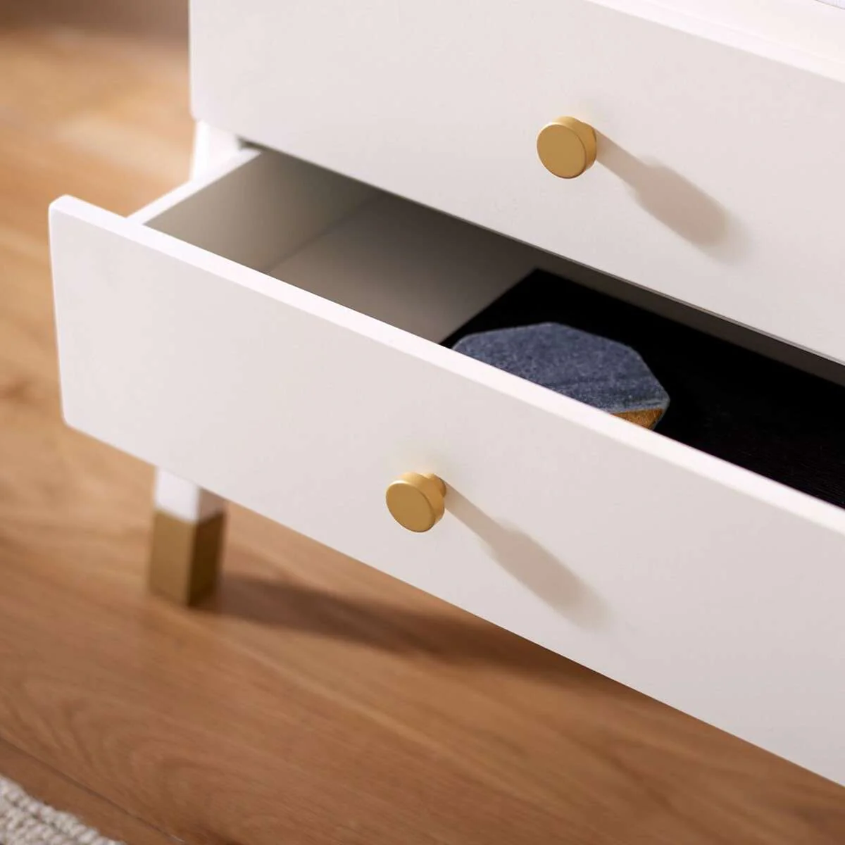Safavieh Cove 2 Drawer 1 Shelf Accent Table - White - Image 4
