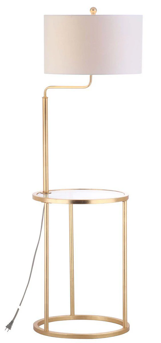 Safavieh Crispin Floor Lamp Side Table - Gold Leaf - Image 3
