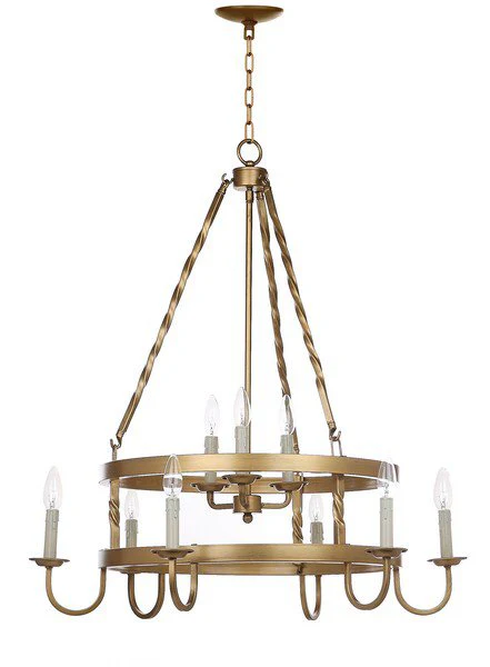 Safavieh Crowley 31-Inch Dia Adjustable Chandelier - Gold - Image 2