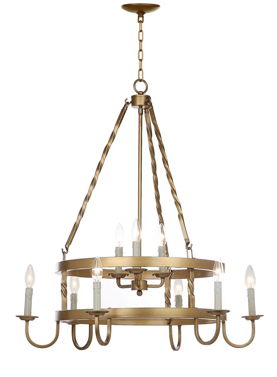 Safavieh Crowley 31-Inch Dia Adjustable Chandelier - Gold - Image 3