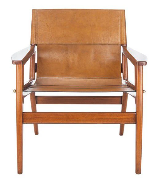 Safavieh Culkin Leather Sling Chair - Brown - Image 2