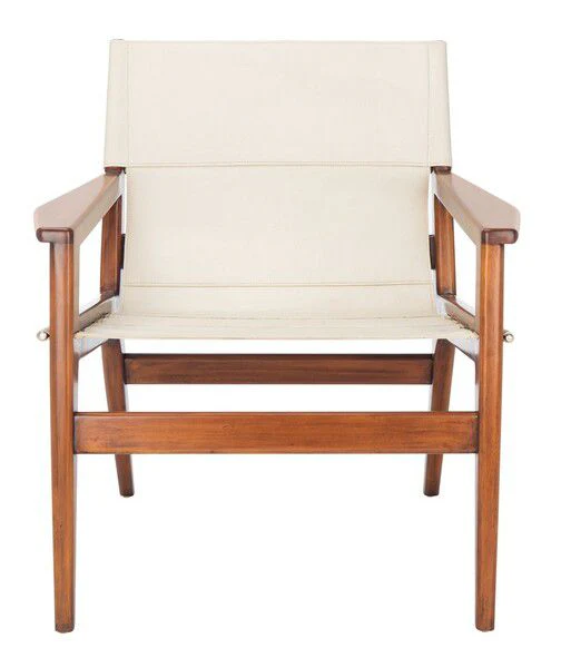 Safavieh Culkin Leather Sling Chair - White - Image 2