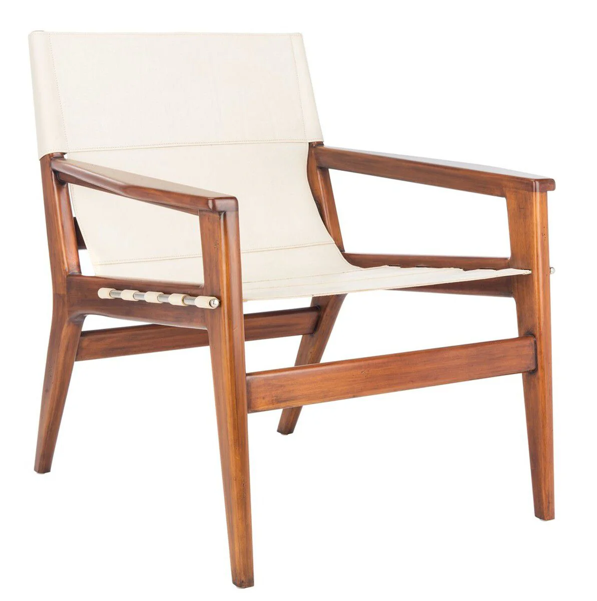 Safavieh Culkin Leather Sling Chair - White - Image 3