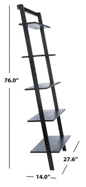 Safavieh Cullyn 5 Tier Leaning Etagere - Black - Image 4