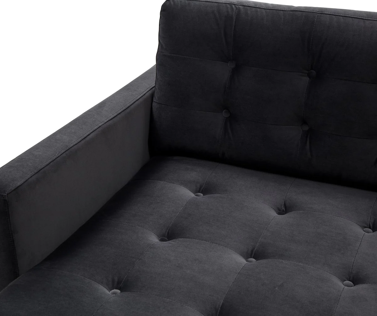 Safavieh Curtis Tufted Chaise - Dark Gray - Image 4