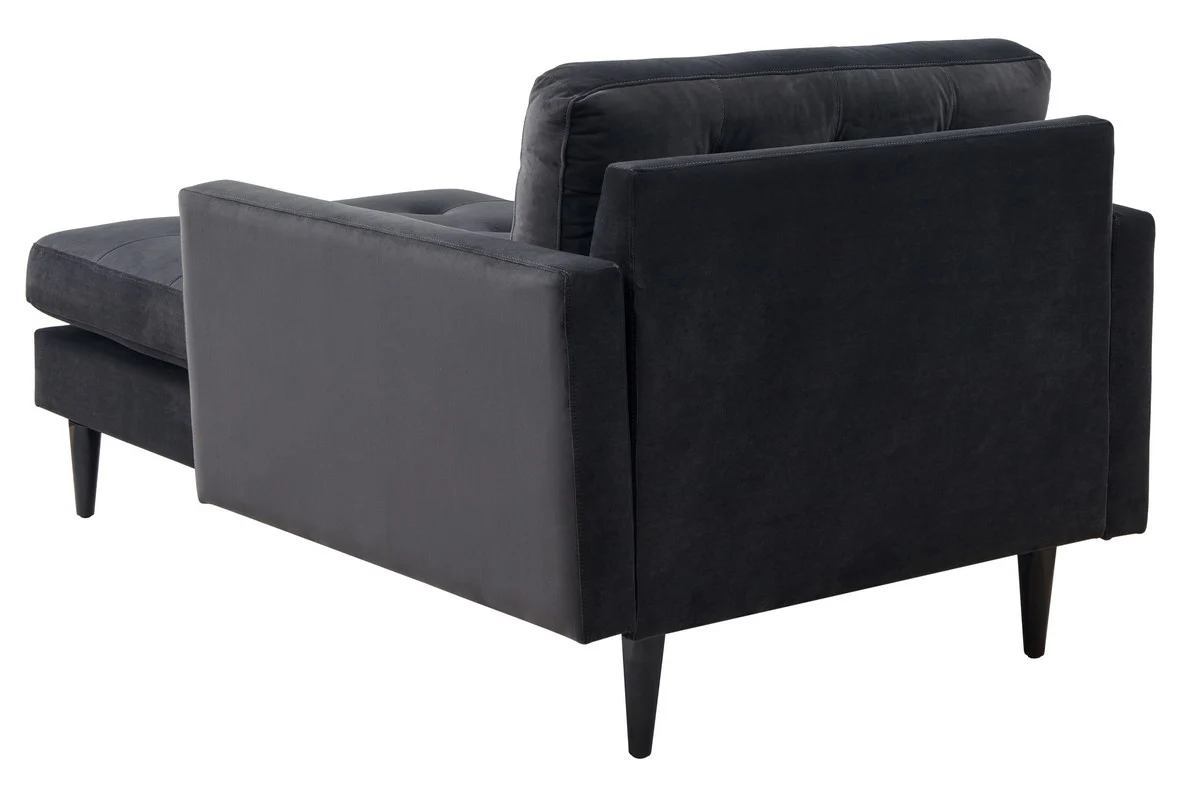 Safavieh Curtis Tufted Chaise - Dark Gray - Image 5