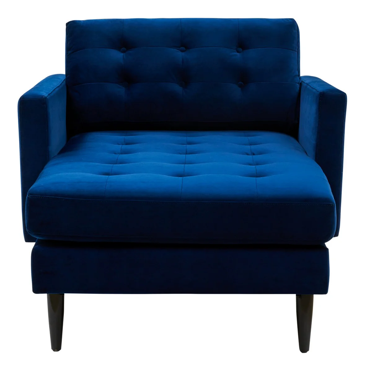 Safavieh Curtis Tufted Chaise - Navy - Image 3