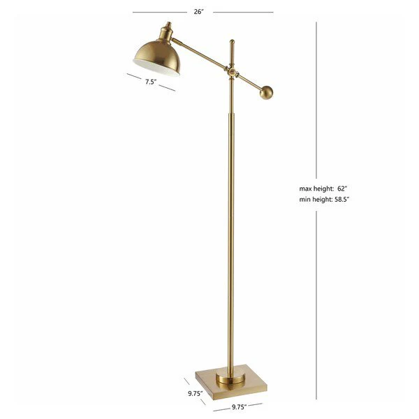 Safavieh Dagen Floor Lamp - Brass Gold - Image 3