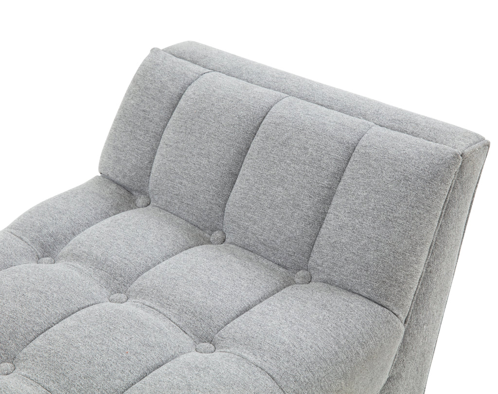Safavieh Damian Tufted Bench - Light Gray - Image 3