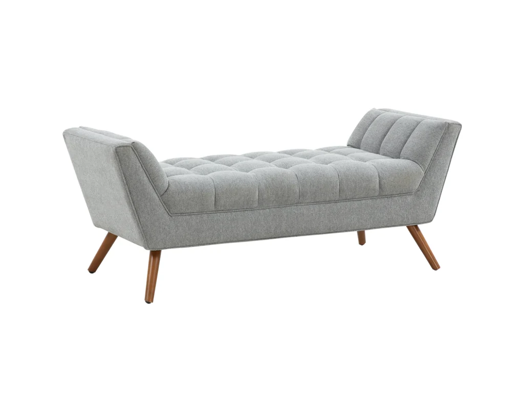 Safavieh Damian Tufted Bench - Light Gray - Image 5