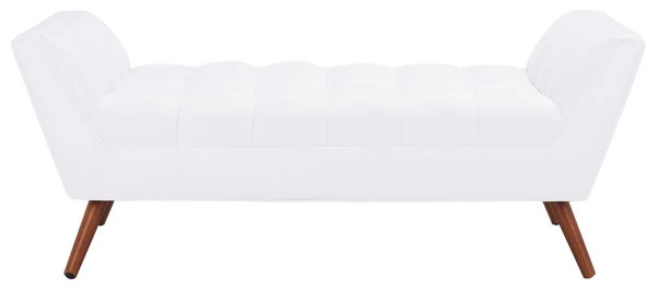Safavieh Damian Tufted Bench - White - Image 2