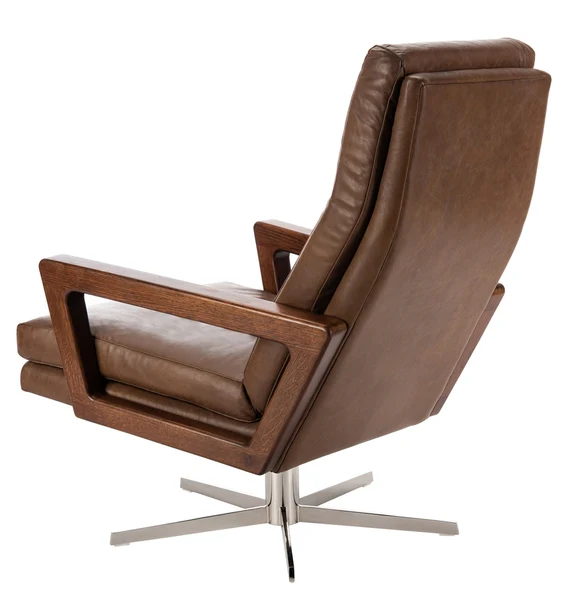 Safavieh Damien Swivel Arm Chair - Chocolate - Image 5