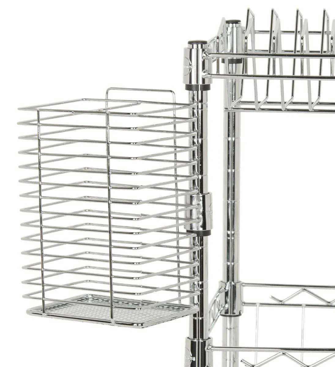 Safavieh Darina Adjustable Chrome Wire Dish Rack (17.7 In. W X 9.8 In. D X 11.8 In. H) - Chrome - Image 2
