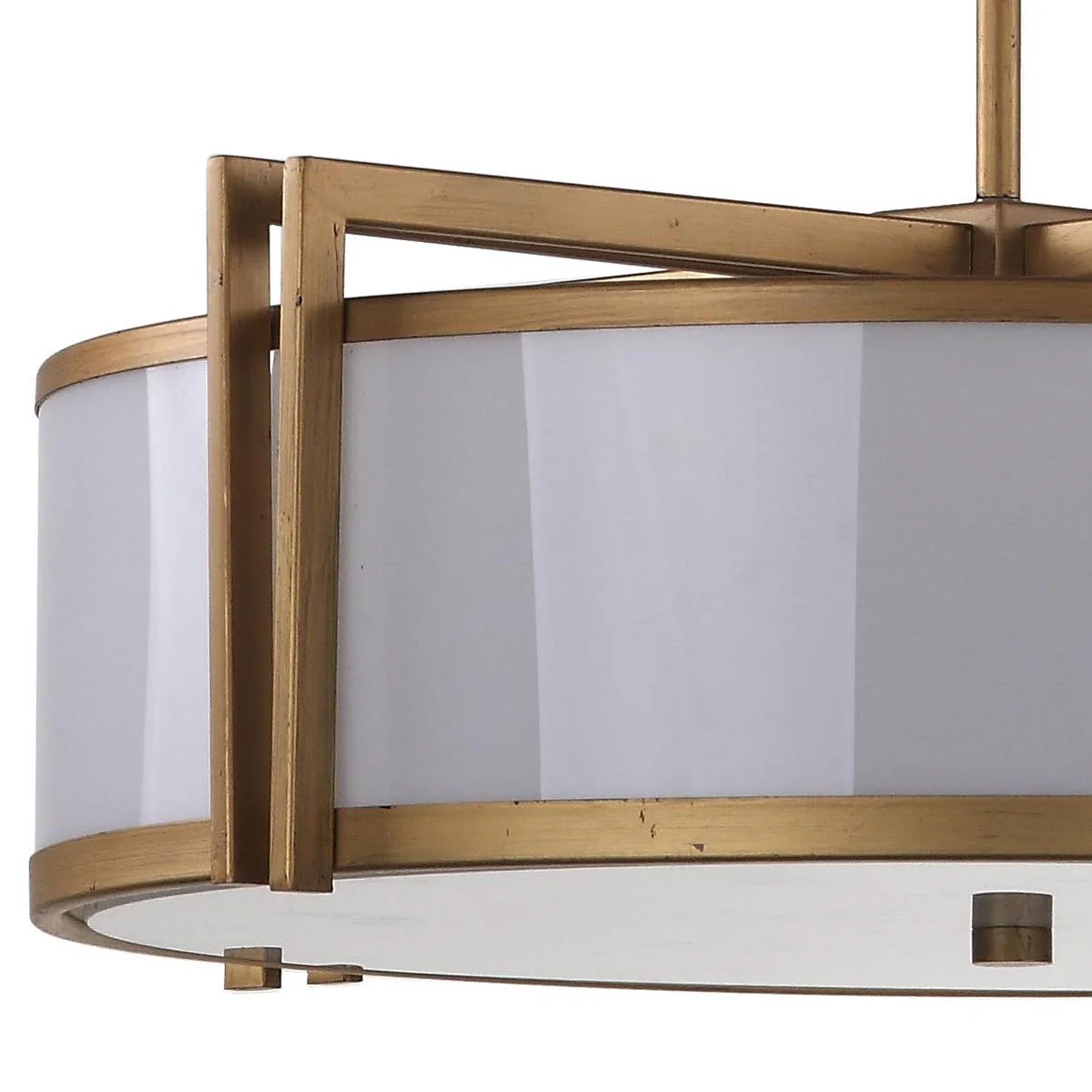 Safavieh Dark Grey 5 Light Antique Gold 21 Inch Dia Drum Adjustable Pendant Light - Antique Gold - Image 3