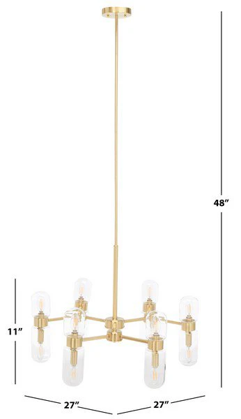 Safavieh Darragh Chandelier - Gold - Image 3