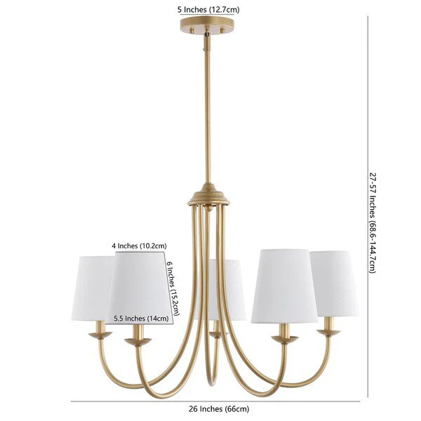Safavieh Darryn Chandelier - Gold - Image 3