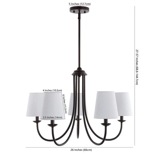 Safavieh Darryn Chandelier - Oil Rubbed Bronze - Image 3