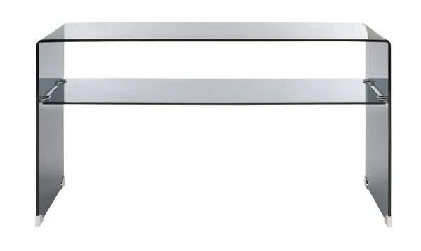 Safavieh Dash Tempered Glass 1 Shelf Console Table - Clear Grey - Image 2