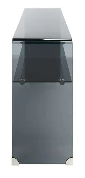 Safavieh Dash Tempered Glass 1 Shelf Console Table - Clear Grey - Image 3