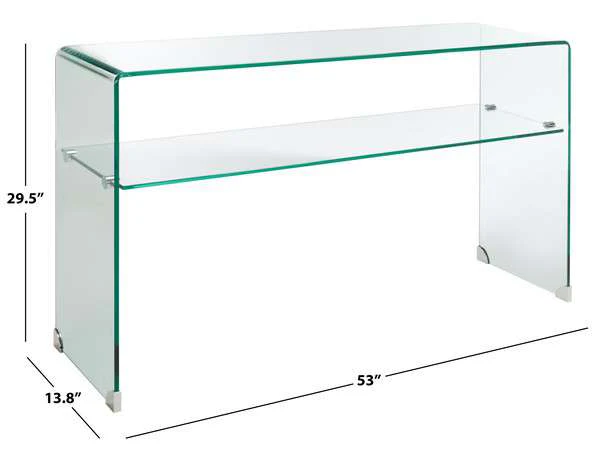 Safavieh Dash Tempered Glass 1 Shelf Console Table - Clear - Image 4