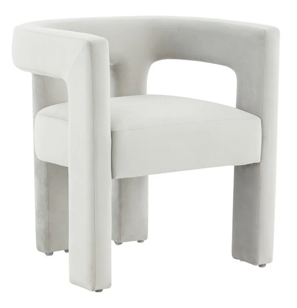 Safavieh Deandre Contemporary Chair - Light Gray - Image 4