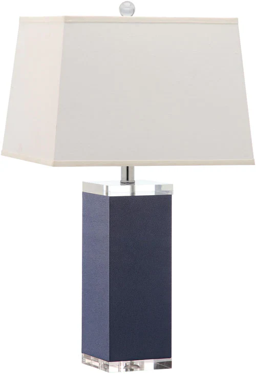 Safavieh Deco 27-Inch H Leather Table Lamp Set Of 2 - Navy - Image 3