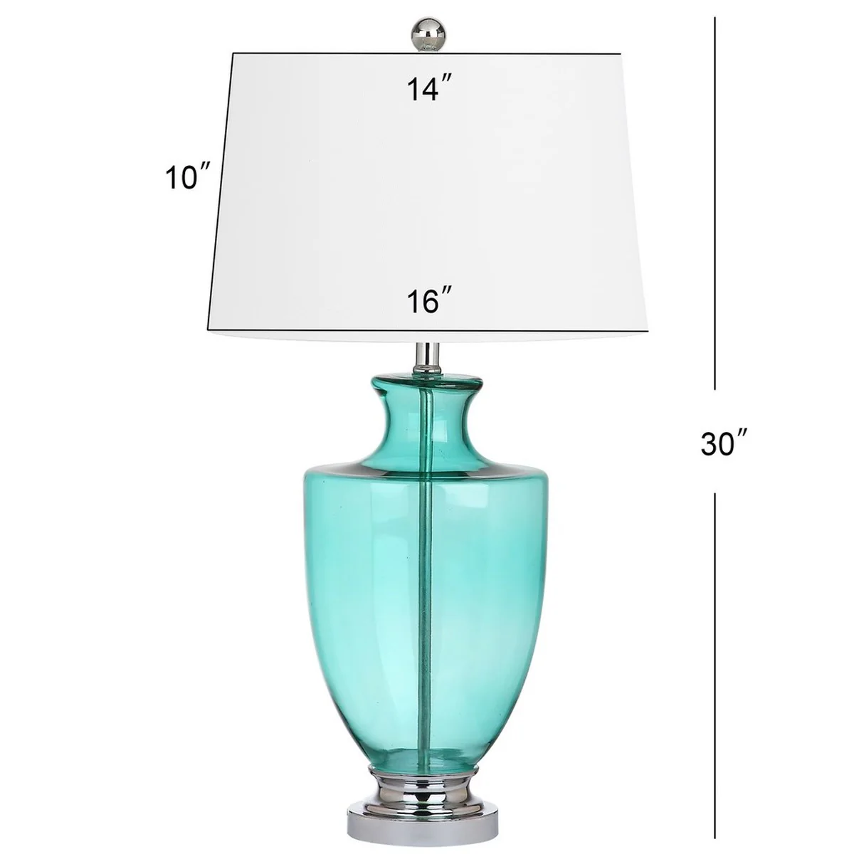 Safavieh Desiree 30-Inch H Glass Table Lamp Set Of 2 - Green - Image 3