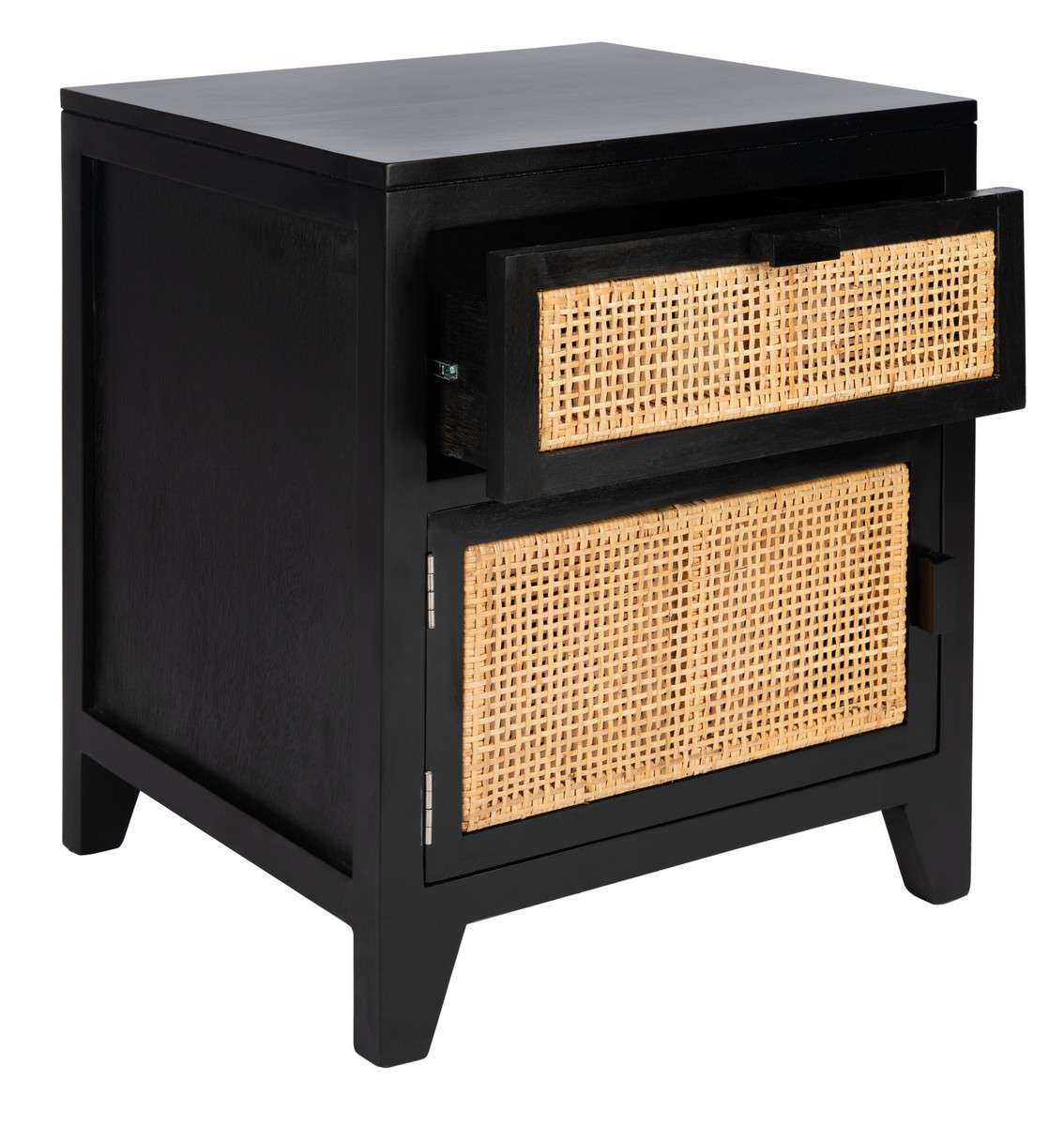 Safavieh Devon 1 Drawer 1 Door Nightstand - Black - Image 3