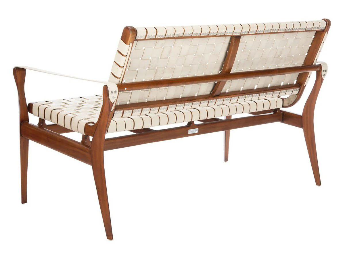 Safavieh Dilan Leather Loveseat - White - Image 5