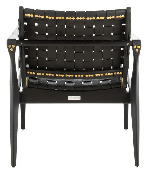 Safavieh Dilan Safari Chair - Black - Image 3
