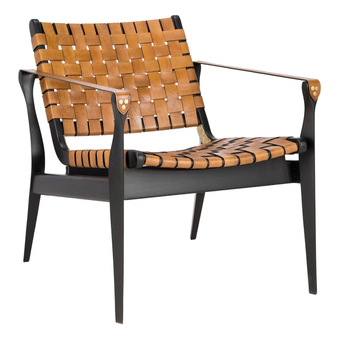 Safavieh Dilan Safari Chair - Black - Image 3