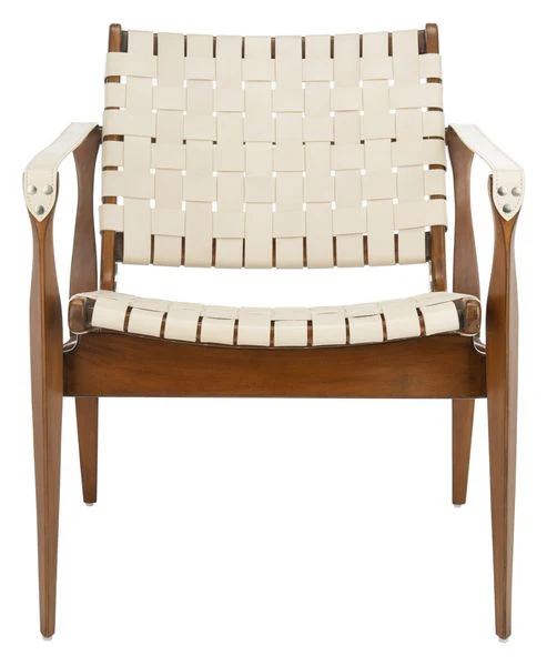 Safavieh Dilan Safari Chair - Cream - Image 2