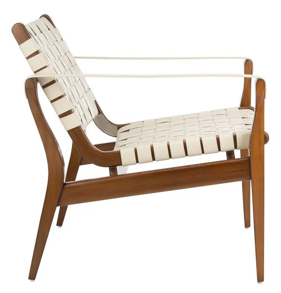 Safavieh Dilan Safari Chair - Cream - Image 4