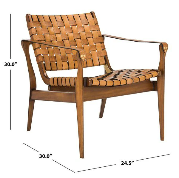 Safavieh Dilan Safari Chair - Light Brown - Image 3
