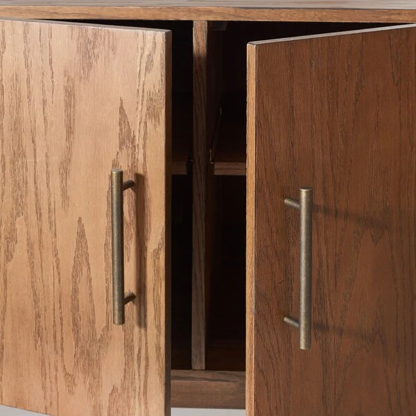 Safavieh Doderick Mid-Century Media Sta - Medium Oak - Image 4
