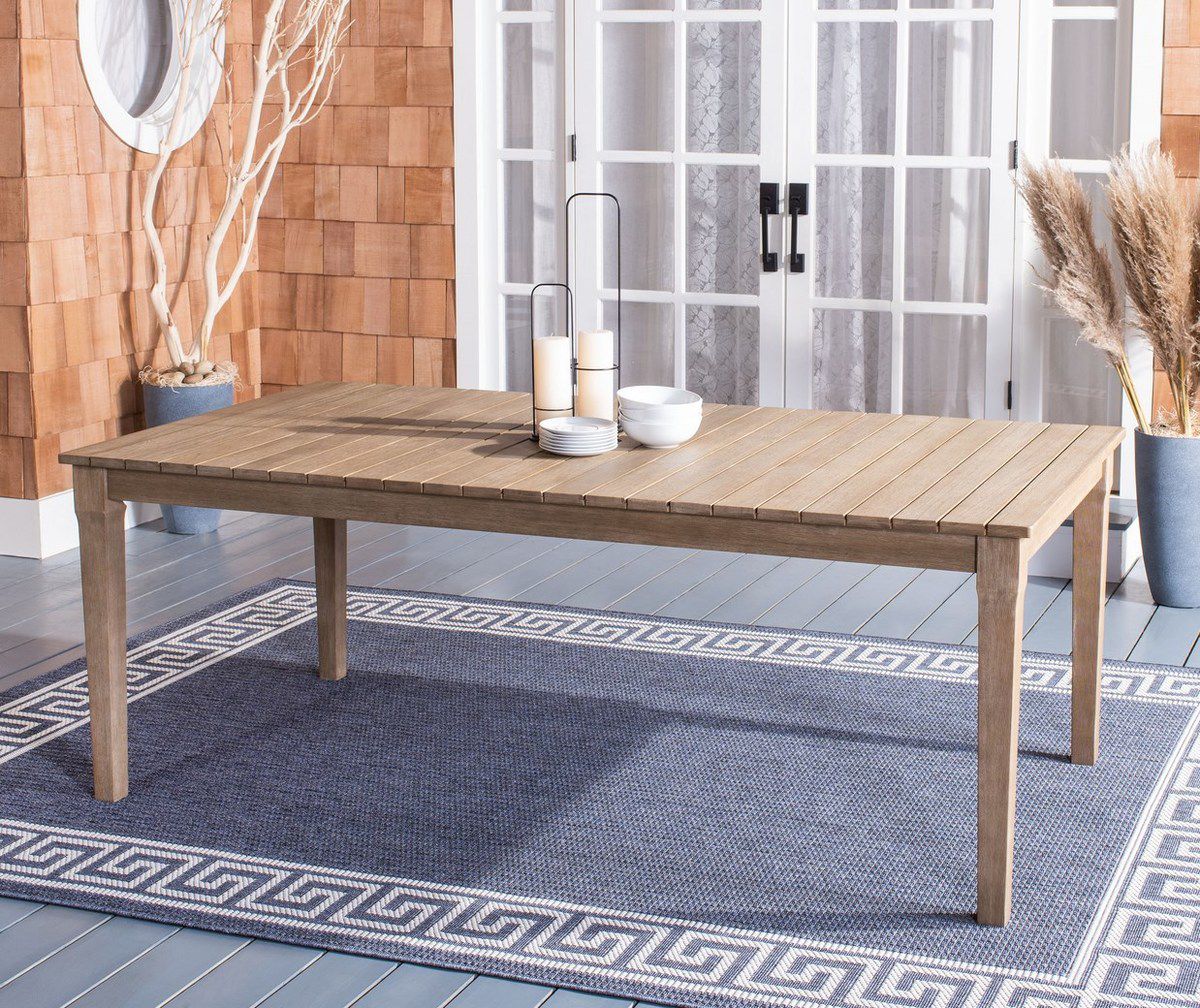 Safavieh Dominica Outdoor Dining Table - Natural - Image 5