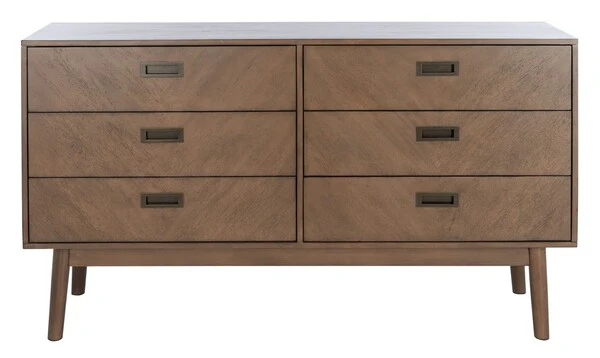 Safavieh Donald 6 Drawer Dresser - Wheat - Image 2