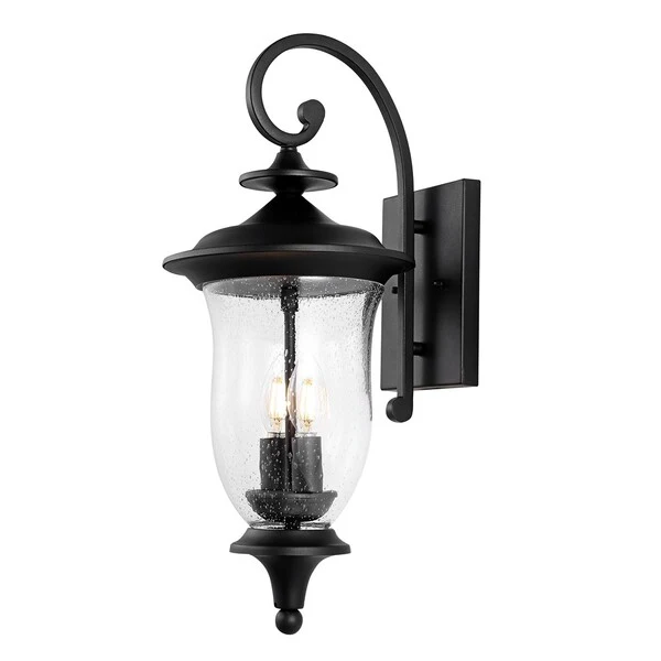 Safavieh Dowell Outdoor Wall Sconce Set Of 2 - Black - Image 2