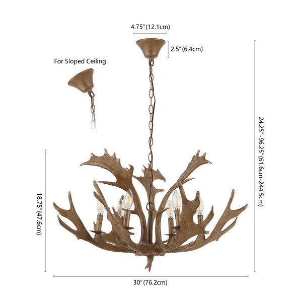 Safavieh Dresden Chandelier - Brown - Image 3