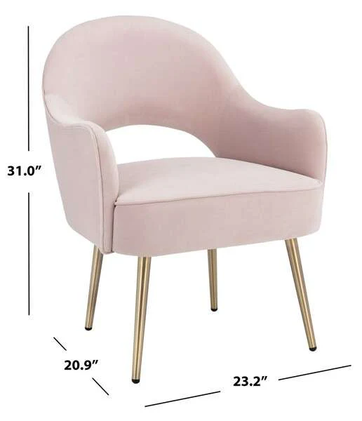 Safavieh Dublyn Accent Chair - Light Pink - Image 4