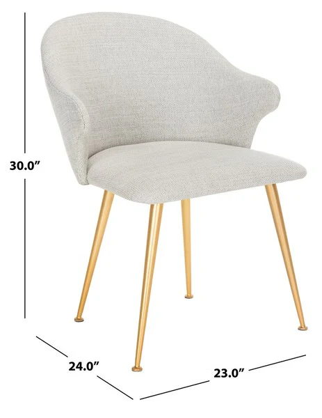 Safavieh Edmond Arm Chair - Light Gray - Image 3